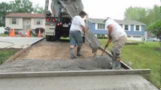 How to Pour a Concrete Driveway [upl. by Noxin341]