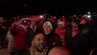 SI SENOR BOBBY FIRMINO SONG  LFC FANS CELEBRATING OUTSIDE THE ALLIANZ  BAYERN MUNICH 13 LIVERPOOL [upl. by Selfridge]