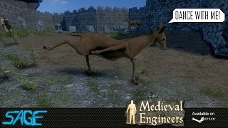 Medieval Engineers Diagonal Walls amp Physics Deer [upl. by Idyak209]