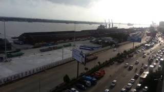 Myanmars Yangon Port  Sule Wharf  on the evening of 17th Aug 2016 [upl. by Sidonie391]