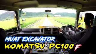 Muat excavator Komatsu pc100f  HINO 500 [upl. by Pearman]