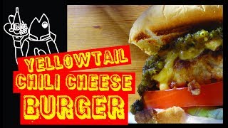 Yellowtail Recipe 😋Yellowtail Green Chili Cheese Burger Recipe😯How To Make A Fish Burger [upl. by Watson]