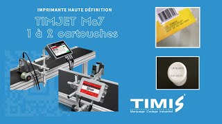 Marquage plastique  Identification et Traçabilité produit  Timjet Mc7 avec convoyeur [upl. by Niltag]