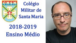 Prova do Colégio Militar de Santa Maria Ensino Médio CMSM 2018 2019 questão 20 [upl. by Nirrat]