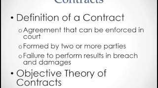 Business Law Introduction to Contracts [upl. by Enovi]