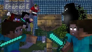 Minecraft fight animation Herobrine Null vs Steve [upl. by Ainolloppa628]