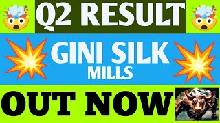 Gini Silk Q2 Results 2025  Gini Silk Results Today  Gini Silk share news today  Gini Silk Share [upl. by Baker]