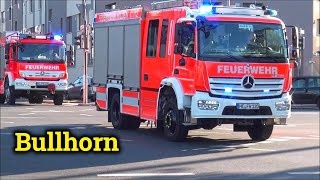 Bullhorn HLF2016  RW2  DLK2312  RTW Feuerwehr Hilden  FuStW Polizei [upl. by Heimlich]