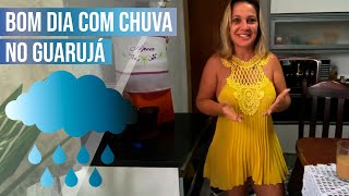 A loira praiana bom dia com chuva no Guarujá [upl. by Oek]