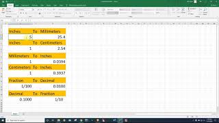 How I created A Conversion Chart in Excel [upl. by Stilla]