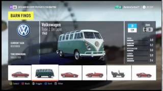 Forza Horizon 2 Xbox 360  All Barn Find Cars [upl. by Nyloc613]