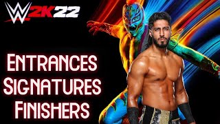 WWE 2K22 EntrancesSignaturesFinishers Mustafa Ali [upl. by Jenei]