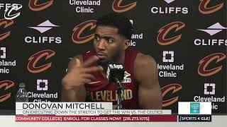 Donovan Mitchell on How the Cavaliers Got the Win Over the Celtics  Sports4CLE 12224 [upl. by Sesilu584]