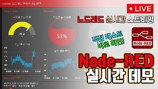 노드레드 실시간 스트리밍 테스트 NodeRED로 만든 대시보드 직접 테스트하고 바로 확인 가능 [upl. by Shelli]