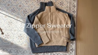 Zipper Sweater by Petite Knit  Differences in mens  Installing a zipper  Finished object [upl. by Faunia208]