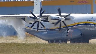 Antonov Airlines An22A UR09307  Testlauf der Triebwerke [upl. by Sitruk254]