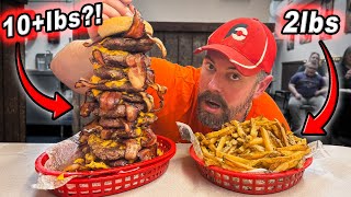 Biggest Food Challenge Ive Ever Attempted  Big Daddys 10lb Bacon Cheeseburger Challenge [upl. by Atinuahs]