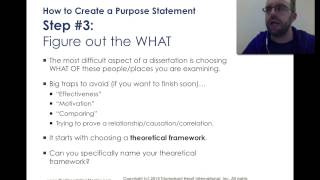 How to Write a Purpose Statement for My Dissertation [upl. by Nollie]