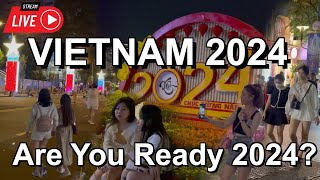 New Year 2024 Ho Chi Minh City Center Street Walking Tour 🇻🇳 New Year Eve 2024 Vietnam [upl. by Camila487]