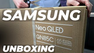 Samsung QN85C 4K Neo QLED Unboxing [upl. by Robina]