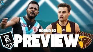 PORT ADELAIDE VS HAWTHORN  AFL PREVIEW ROUND 10 2O24 [upl. by Treblig]