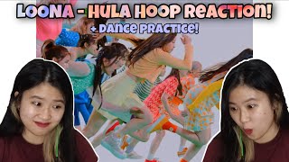 LOONA  Hula Hoop MV  Dance Practice First Time Reaction [upl. by Tapes]