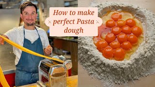 Easy Homemade pasta dough recipe with golden egg yolks  Italian cuisine [upl. by Jo Ann703]