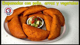 Empanadas rellenas de pollo arroz y vegetales [upl. by Suedaht861]