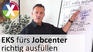 EKS fürs Jobcenter richtig ausfüllen Einkommensnachweis für Selbständige im ALG II  Bezug [upl. by Cadmarr]