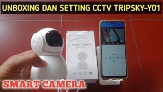 Unboxing dan setting cctv mini TripskyY01  smart camera cctv TripskyY01 [upl. by Fonzie309]