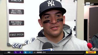 Jose Trevino on keeping the Yankees in the game 9thinning rally [upl. by Awra268]