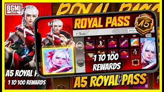 A5 ROYAL PASS REWARDS  100 RP MYTHIC SET  30 UPDATE THEME AND NEW ULTIMATE NINJA SET  BGMI [upl. by Kaltman377]