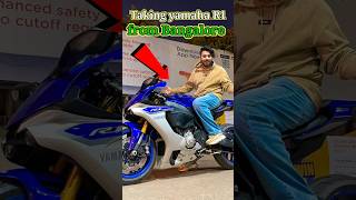 Aamir majid taking yamaha R1 from Bangalore 😱viral youtubeshorts trendingshorts [upl. by Dnomad972]