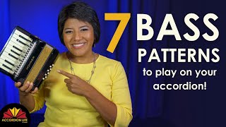 7 Bass Patterns to Play On Your Accordion  Accordion Lessons [upl. by Kinna]