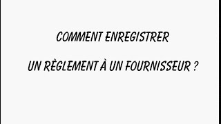 Enregistrer un règlement par chèque [upl. by Otreblaug]