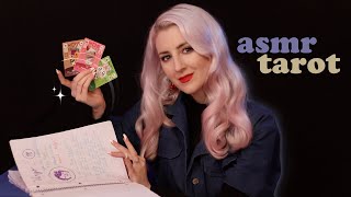 ASMR Tarot Reading but its all Cozy Nonsense whispering crinkle notebook cards [upl. by Ahsemal]