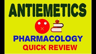 Antiemetics  Drugs For Nausea And Vomiting  Pharmacology  Quick Review  PharmCept [upl. by Danika425]