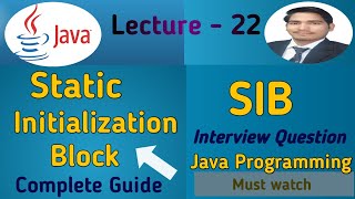 Java Tutorial  Static Initialization Block in Java  Core Java 22 [upl. by Vijnas]