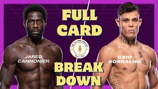 UFC FN Cannonier vs Borralho FULL CARD BREAKDOWN [upl. by Margette]