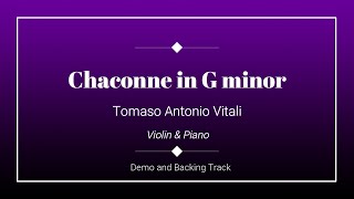 Chaconne in G minor  Tomaso Antonio Vitali  Demo and Backing Track [upl. by Inaja66]