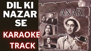 Dil Ki Nazar Se Karaoke With Lyrics  Anari 1959 [upl. by Antipas13]