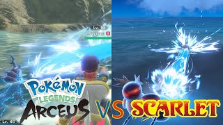 56 Hydro Pump  Legends Arceus VS Scarlet [upl. by Aloisius]