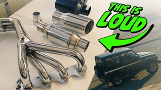 Exhaust Upgrade for Suzuki Samurai  FLASHARK RACING [upl. by Anastatius]