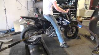 Suzuki DRZ400 SuperMoto dyno KP Tuning [upl. by Bakemeier]