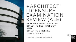 ARCHITECT LICENSURE EXAMINATION ALE REVIEW PRACTICE QUESTIONS [upl. by Allets884]