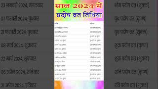 Pradosh vrat 2024 datesPradosh kab haiPradosh vrat list 2024Pradosh vrat 2024Pradosh 2024 [upl. by Franz505]