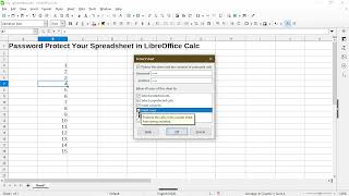 How to Password Protect Your Spreadsheet  LibreOffice Calc [upl. by Wivestad]