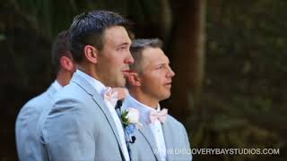 Emotional Groom Reaction To Seeing Bride [upl. by Luhey]