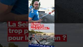 La menace plane sur les épreuves de triathlon paris2024 jo2024 [upl. by Ehman]