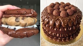 Homemade Chocolate Cake amp Dessert Recipes  Easy Chocolate Cake Decorating Step By Step [upl. by Nhguavahs949]